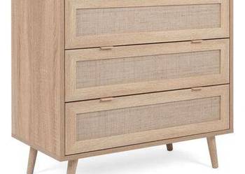 Finori Komoda Bali 03A, dąb sonoma i nadruk stylizowany na trzci(sku441174)
