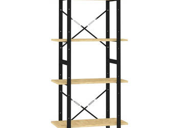 4-poziomowy regał na książki 60x30x140 cm lite drewno sosnowe WM-806442