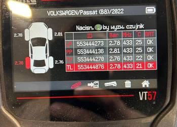Czujniki ciśnienia TPMS VW SKODA SEAT AUDI 5Q0907275F /B