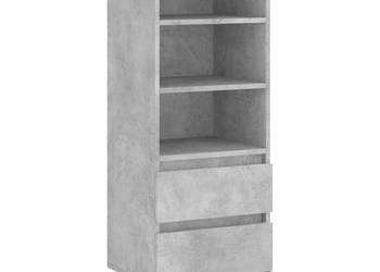Wysoka szafka szarość betonu40x36x110cmdrewnopochodny WM-831504
