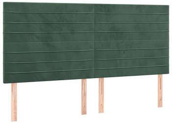 Zagłówki do łóżka 4 szt. ciemnozielony 80x5x78/88cm aksamit WM-3116529
