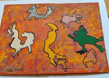 Obraz z Maroko, Azeddine akryl sztuka afrykańska arabska, marokańska, prymi