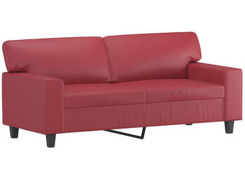 2-osobowa sofa winna czerwień 140 cm sztuczna skóra WM-359420