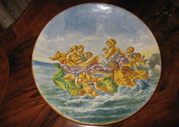 Talerz Malolika XIX wiek Antyk Talerz Malolika XIX wiek Antyk