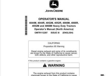 John Deere 4044M 4044R 4052M 4052R 4066M 4066R instrukcja ob