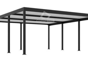 CarPort PREMIUM - wiata samochodowa 6x5,5 - antracyt  CP109
