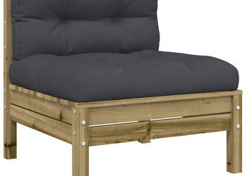 Sofa ogrodowa bez podłokietników poduszki impregnowana sosna WM-838160