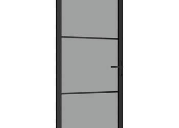vidaXL Drzwi wewnętrzne, 93x201,5 cm, czarne(SKU:350562)