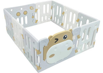 Płotek kojec modułowy Hipcio beżowy 10 paneli piłeczki antypoślizgowy