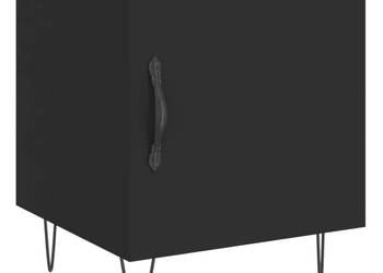 Szafka nocna czarna 40x40x50 cm materiał drewnopochodny WM-827550