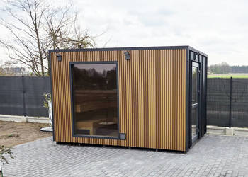 SAUNA OGRODOWA MODERN LUX 330 x 230cm z Oknem