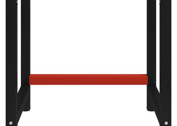 Metalowa rama pod blat roboczy 80x57x79 cm czarno-czerwona WM-147927