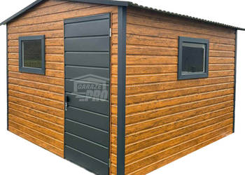Schowek domek ogrodowy 3x3m drzwi 2x okno drewnopodobny GP448