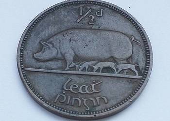 IRLANDIA-1/2 PENNY-1953 r-ŚWINIA Z MAŁYMI