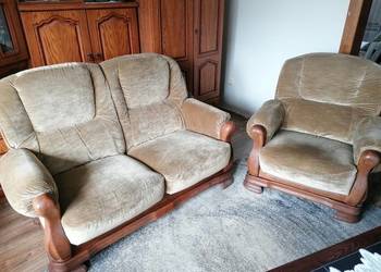 Sofa na 3 osoby, na 2 osoby oraz fotel