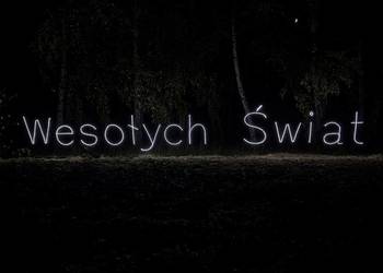 Napis świąteczny WESOŁYCH ŚWIĄT led W RAMCE XXL 11 METRÓW długości
