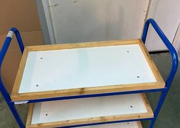 wózki półkowy - 3 półki z rantem 745x395mm na kółkach
