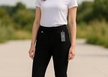 Spodnie damskie MiR proste z kieszeniami na gumie r.42 czarny