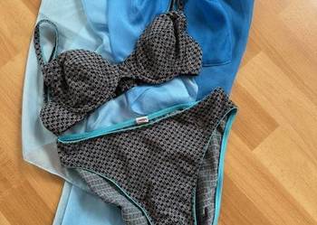 Strój kąpielowyTriumph 36B vintage kultowy lata 80-tye z chustą niebieską