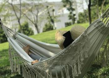 Hamak BOHO huśtawka odpoczynek turystyka ogród - idealny na relaks!