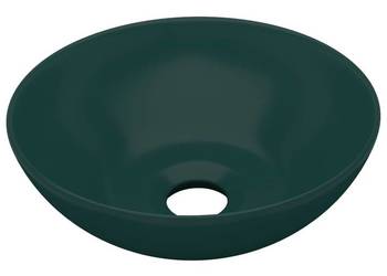 Umywalka łazienkowa, ceramiczna, ciemnozielona, okrągła(146981) Umywalka łazienkowa, ceramiczna, ciemnozielona, okrągła(146981)