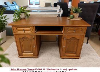 Nowe Biurko Dębowe 140 cm KINGA - Dąb Rustikal  / -60% / Mebel Pyka OLESNO