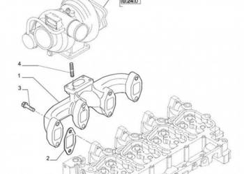 New Holland T6010 Kolektor wylotowy 2831204