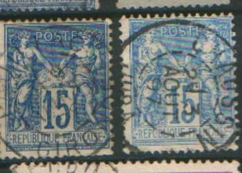 Zn. Francja Mi 73a, b kas 1877