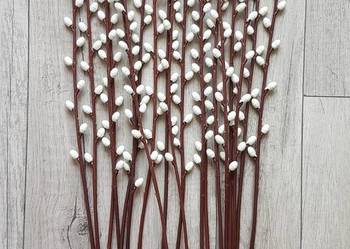 Sztuczna bazia gałązka wielkanocna 37 cm 19szt