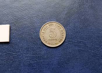 Stare monety 5 cent 1957 Malaje I Borneo