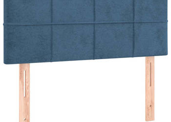 Zagłówek do łóżka z LED ciemnoniebieski 90x5x78/88cm aksamit WM-3121652