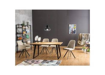 Stół Loftowy FALCON 150/90x77cm + 6 krzeseł Loftowych MILTON