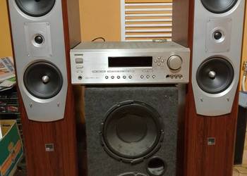 Sprzedam zestaw amplituner Onkyo TX-SR502E z głośnikami M-Audio HTS501 150w