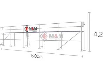 Zestaw 63 m2 Rusztowanie 15x4,2m Ramy stalowe 2m podest STALOWY 3,0m