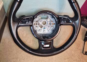 Kierownica trójramienna Audi A6 C7 A7 S-Line pikowana, łopatki