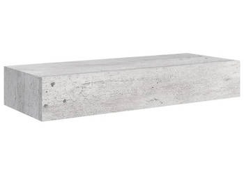 Półka ścienna z szufladą szarość betonu 60x235x10 cm MDF WM-330265
