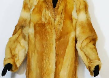 Futro naturalne – złocisto-brązowe, krótszy fason rozmiar M/L