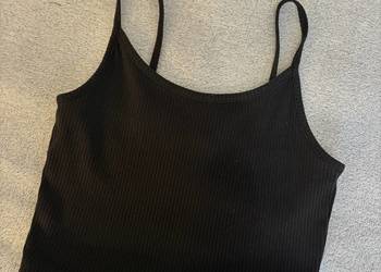Crop top / koszulka / bluzka na ramiączkach czarna
