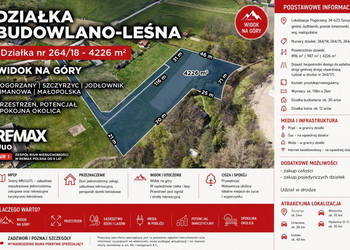 Działka budowlana, 4226 mkw, Pogorzany, Szczyrzyc