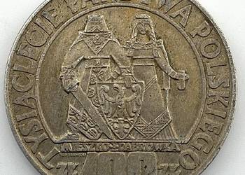 Srebrna moneta 100 zl 1966 Mieszko i Dabrowka PRL tysiaclecie srebro Ag