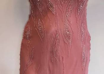 Sukienka Bankietowa "Aryton" r.38 kolor: "spokojny róż"