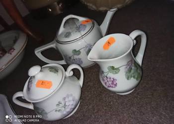 Dzbanek do herbaty, syg. ALP Linköping. Hortensje.