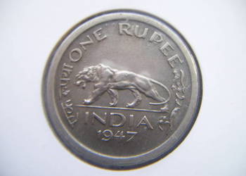 Stare monety 1 rupia 1947 Indie Brytyjskie