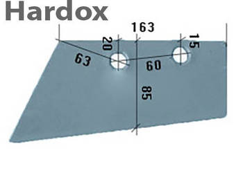 Lemiesz przedpłużka HARDOX 27150102/L do pługa RABEWERK