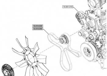 New Holland T6070 Wentylator hex, m8 x 1.25 x 16mm 47560854