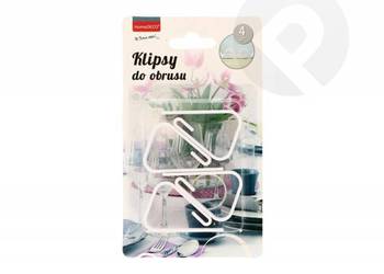 Klipsy do obrusów 4 sztuki białe