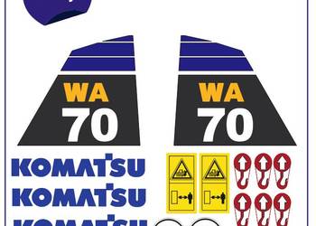 Naklejki Komatsu WA70 Nalepki ładowarka kołowa naklejka komplet