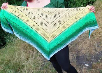 Chusta wykonana na szydełku - RĘKODZIEŁO