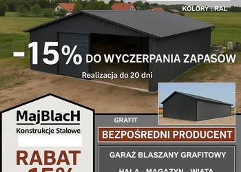 A54-OBNIŻAMY CENY -15% do wyczerpania materiałów|Garaż Blaszany- Maj-Blach