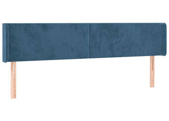 Zagłówek do łóżka z LED ciemnoniebieski 163x16x78/88 cm aksamit WM-3123014